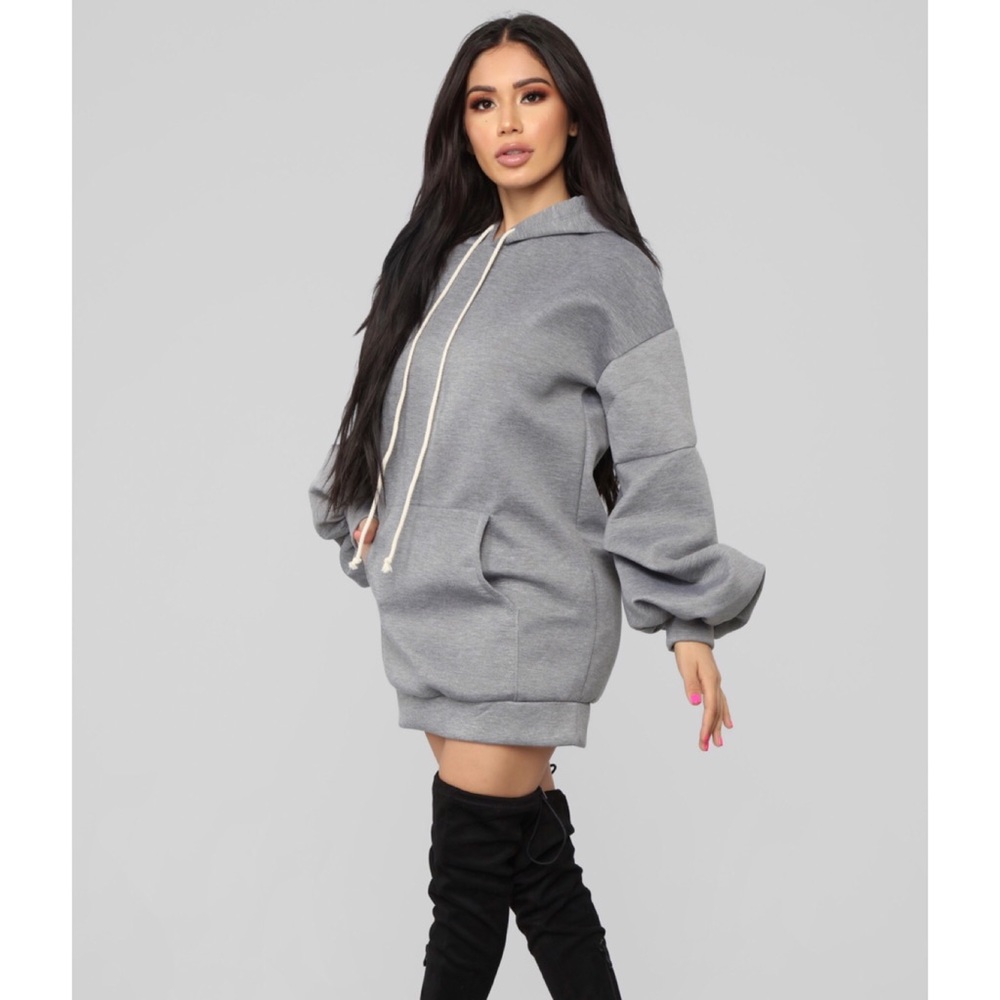 Grey Hoodie Dress